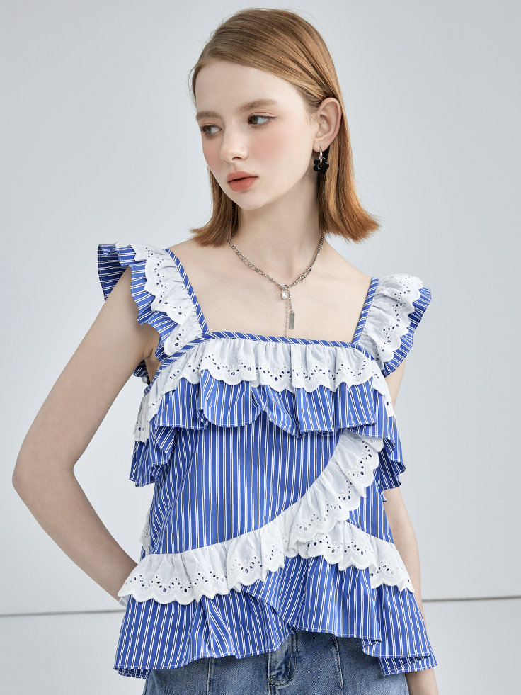 ストライプフリルキャミソール CPA42098 – CRAMMY
