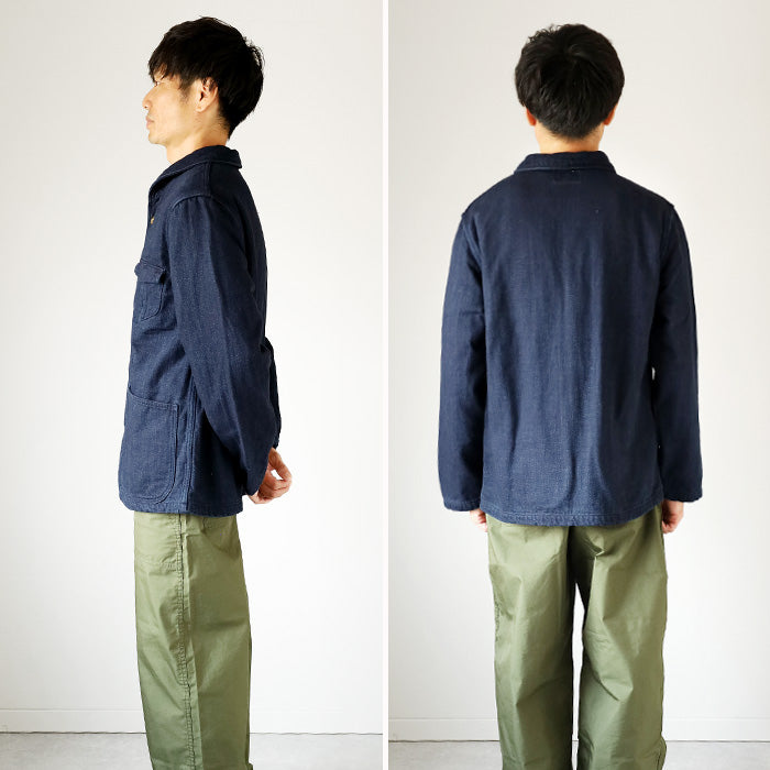 graphzero 1940s Shawl Collar Coverall 13.5oz Double-Weave Denim