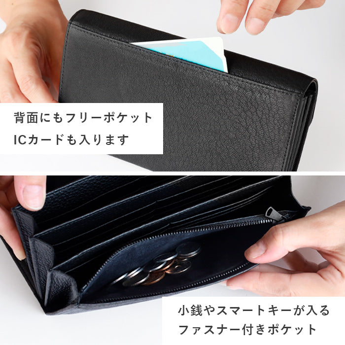 ZOO(ズー) 財布 長財布 鹿革 ホワイトテールディア かぶせ ロング