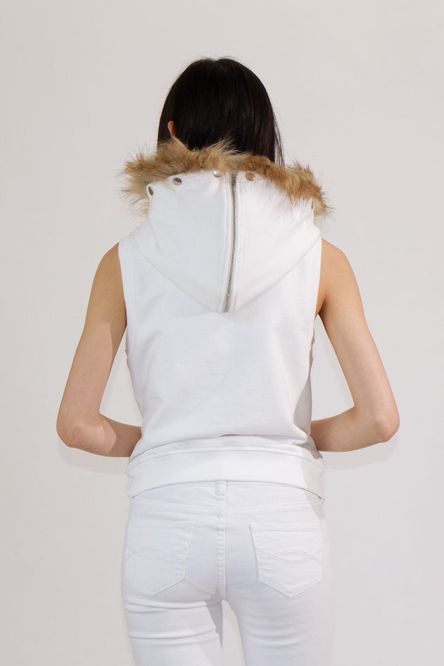 MEANT TO BE HOODIE VEST - WHITE – CREEPS