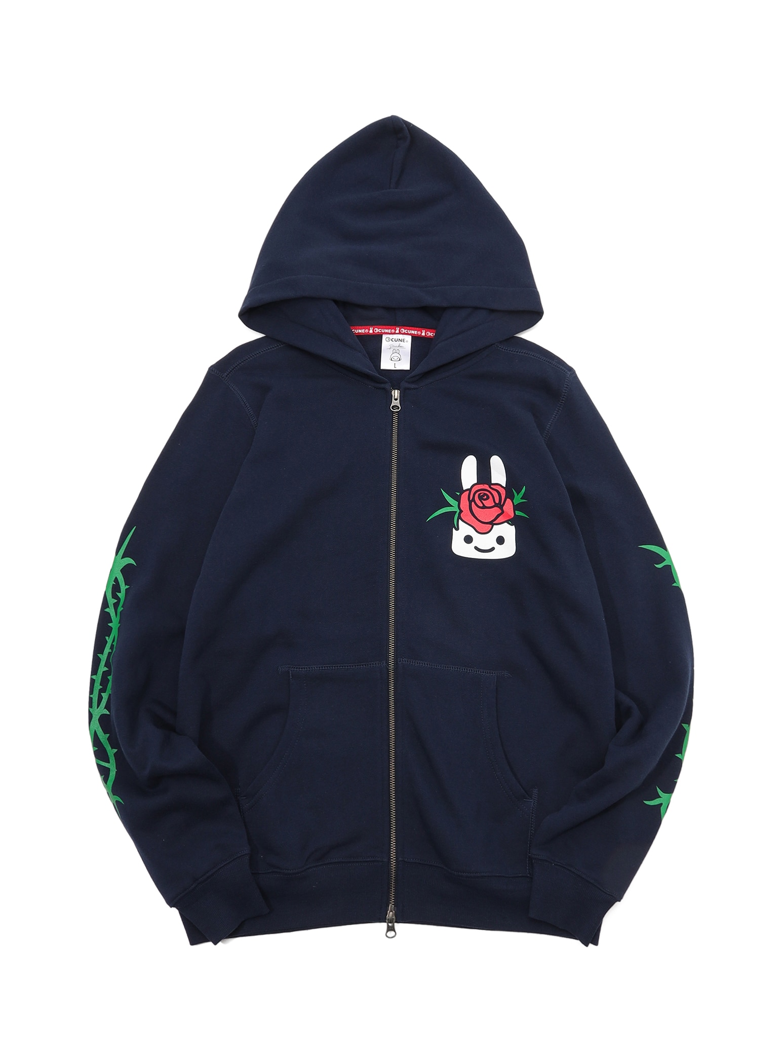 CUNE ZIP PARKA バラ｜ウサギがいる｜CUNE ONLINE STORE