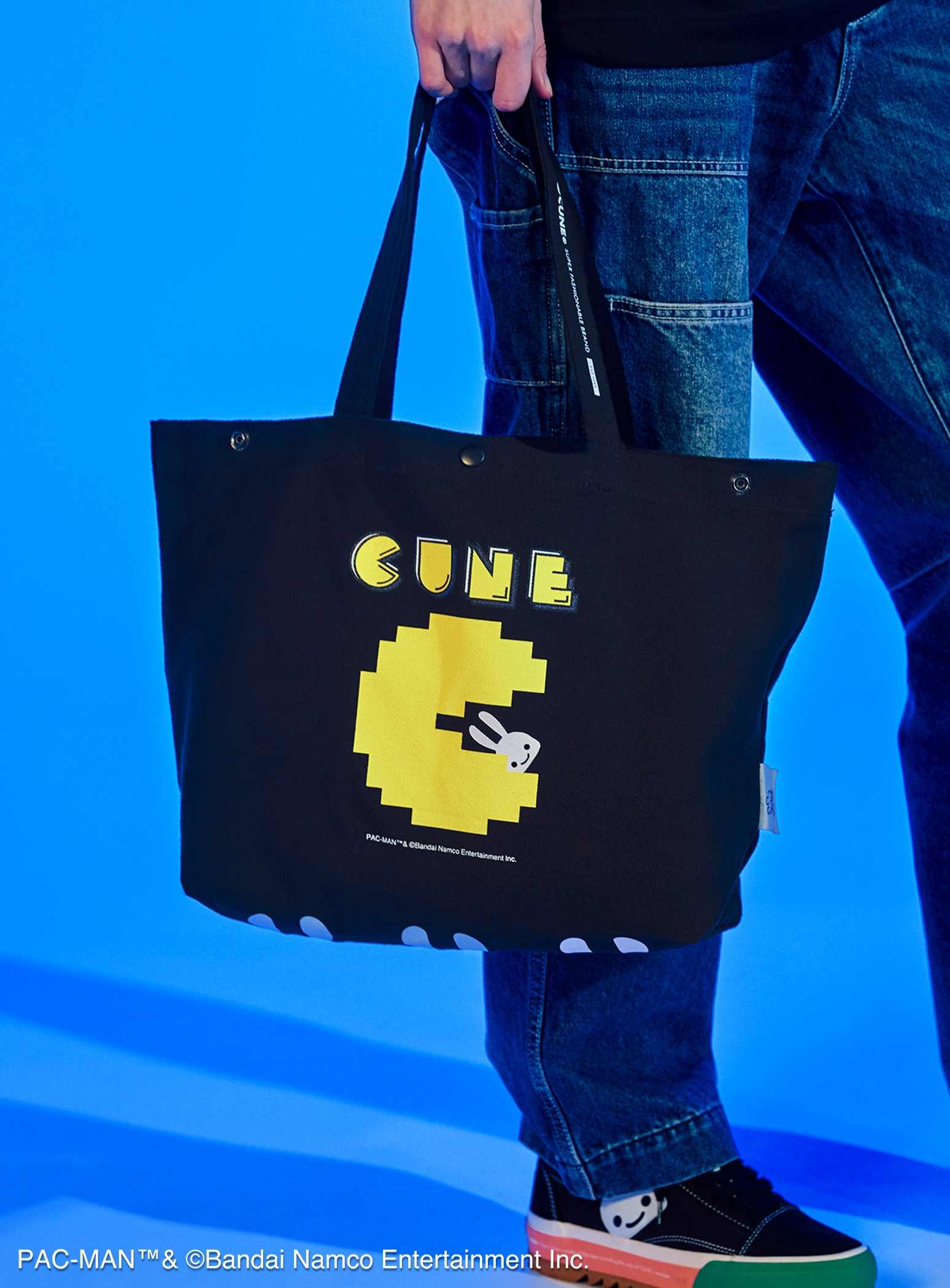 PACKMAN COLLAB TOTE BAG 食べられるウサギ｜ウサギがいる｜CUNE
