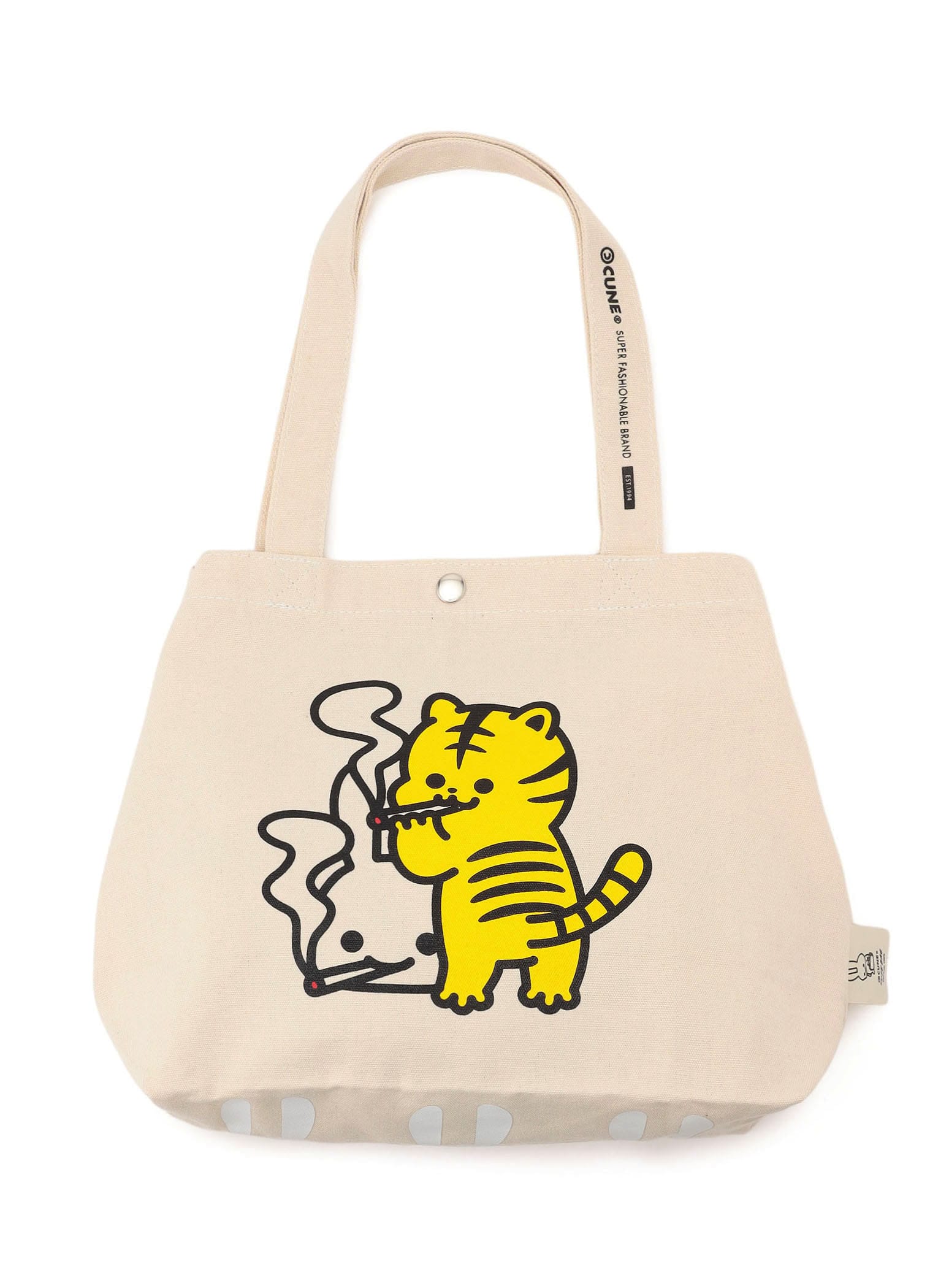 ベーシックコットントートバッグ タバコととらちゃん｜ウサギがいる