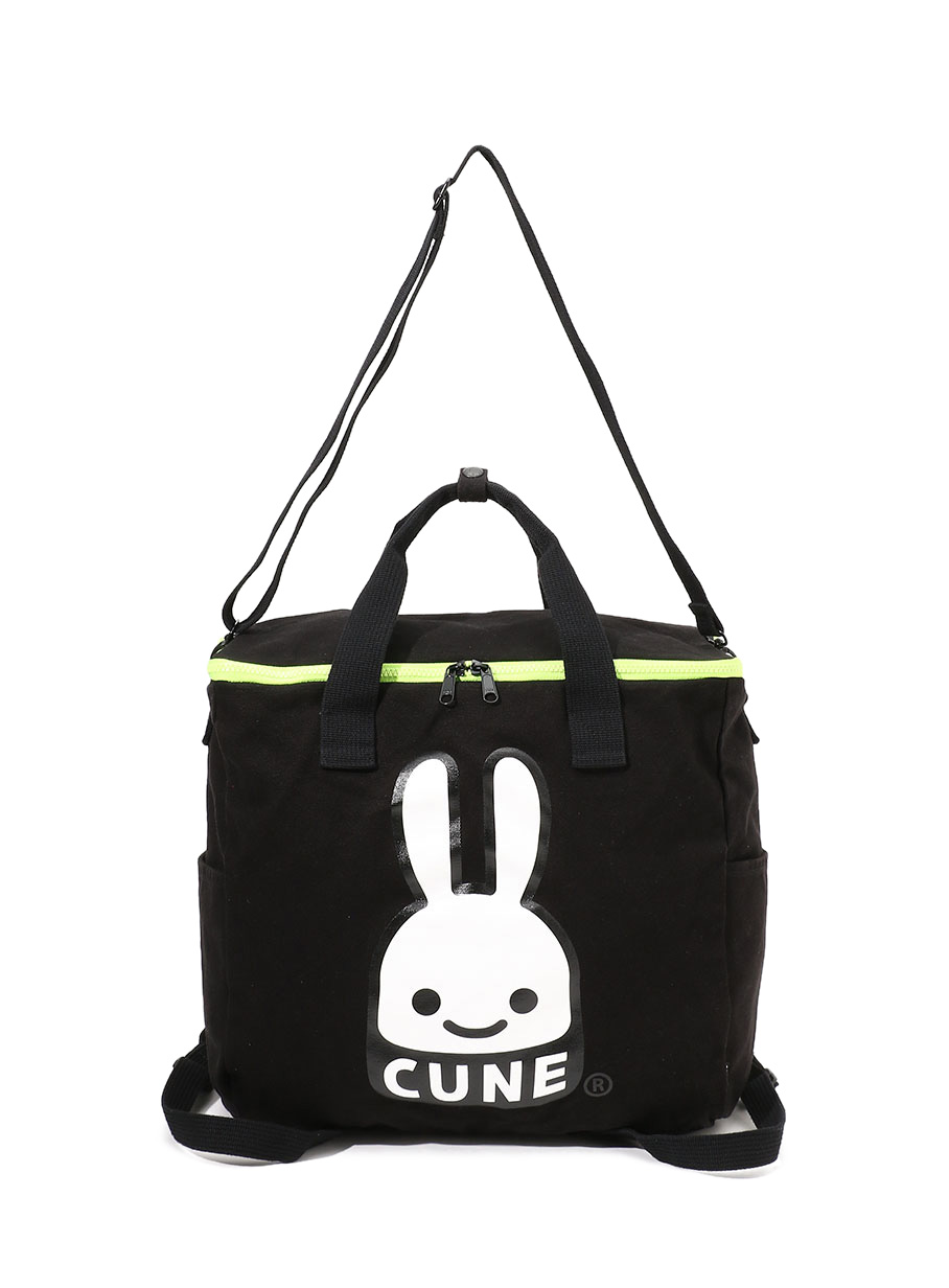 3WAYキャンバススクエアバッグ L｜ウサギがいる｜CUNE ONLINE STORE