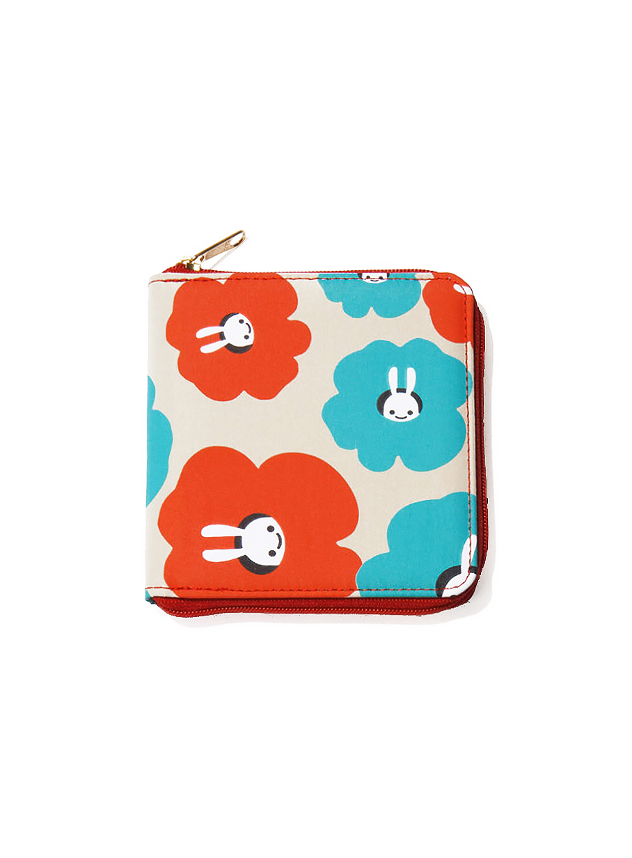 花柄二つ折り財布｜ウサギがいる｜CUNE ONLINE STORE