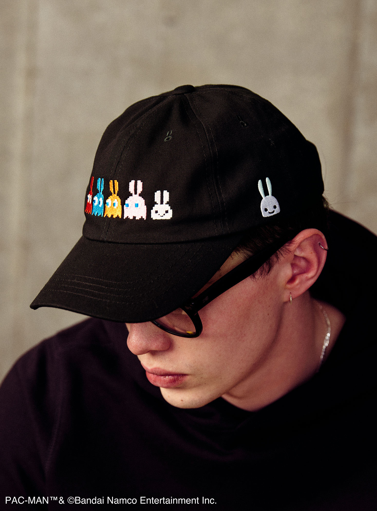 PAC-MAN COLLAB 6Pキャップ 耳付きゴースト｜ウサギがいる｜CUNE