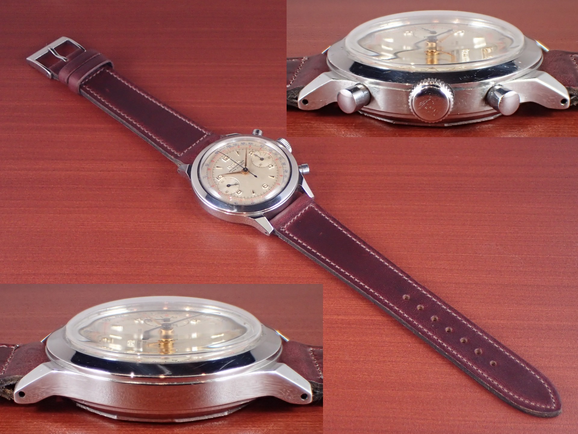 ドクサ クロノグラフ Cal.バルジュー22 スピルマンケース 1940年代