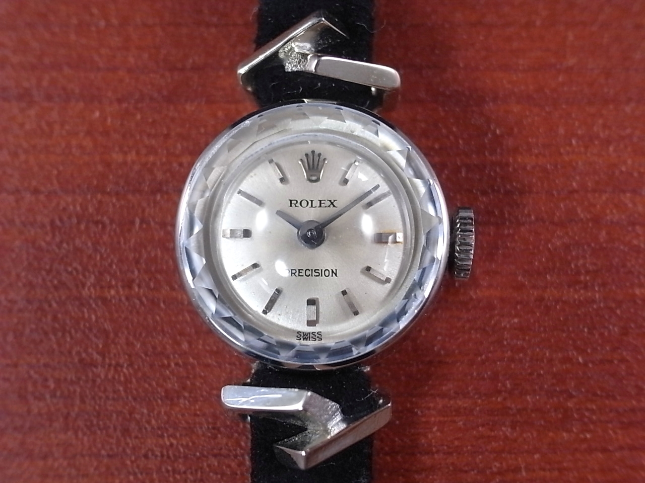 ロレックス レディス 18KWG プレシジョン カットガラス Cal.1400 1960