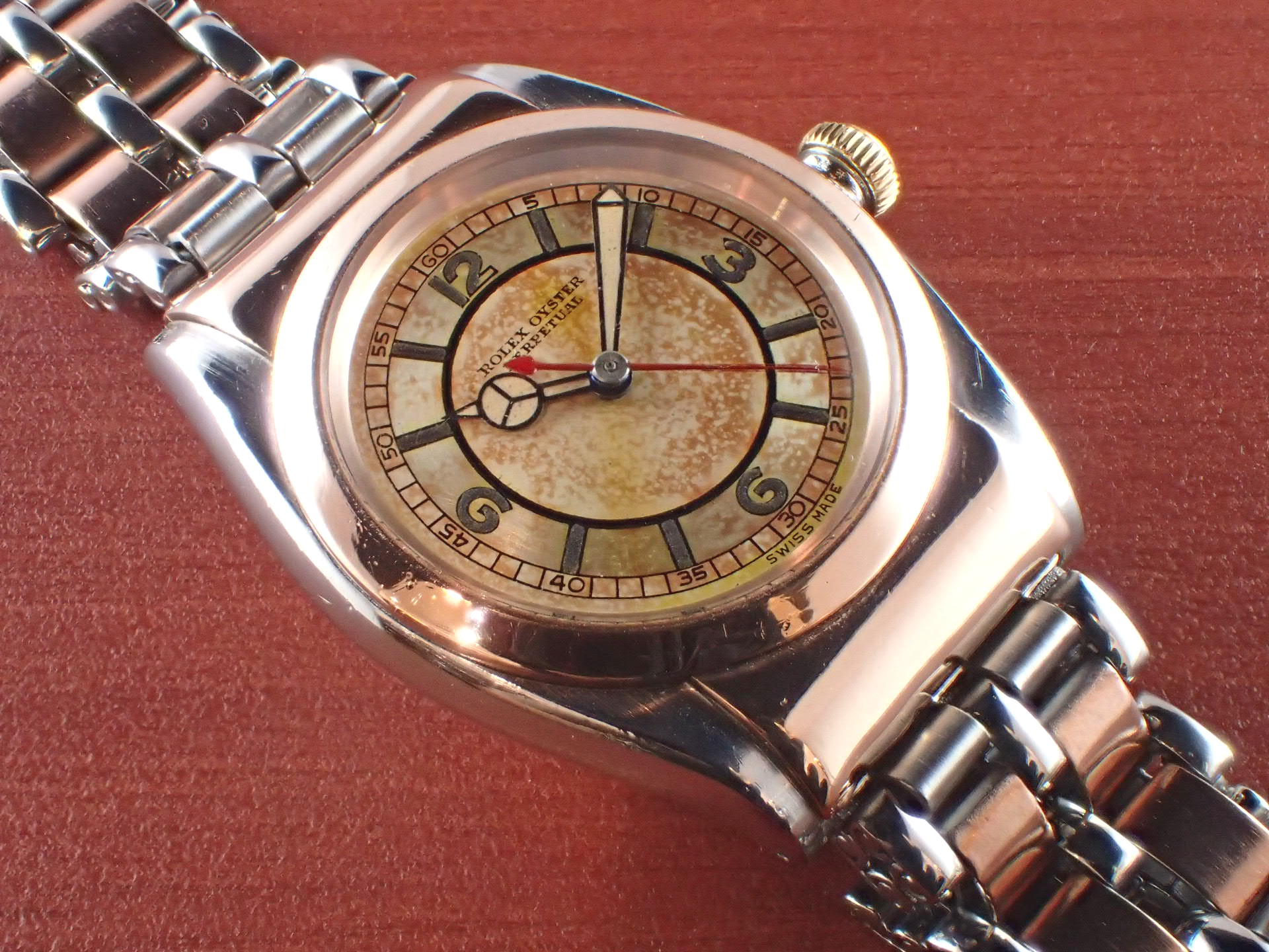 ロレックス バブルバック PG/SSコンビ フーデッド セクターDL 1940年代