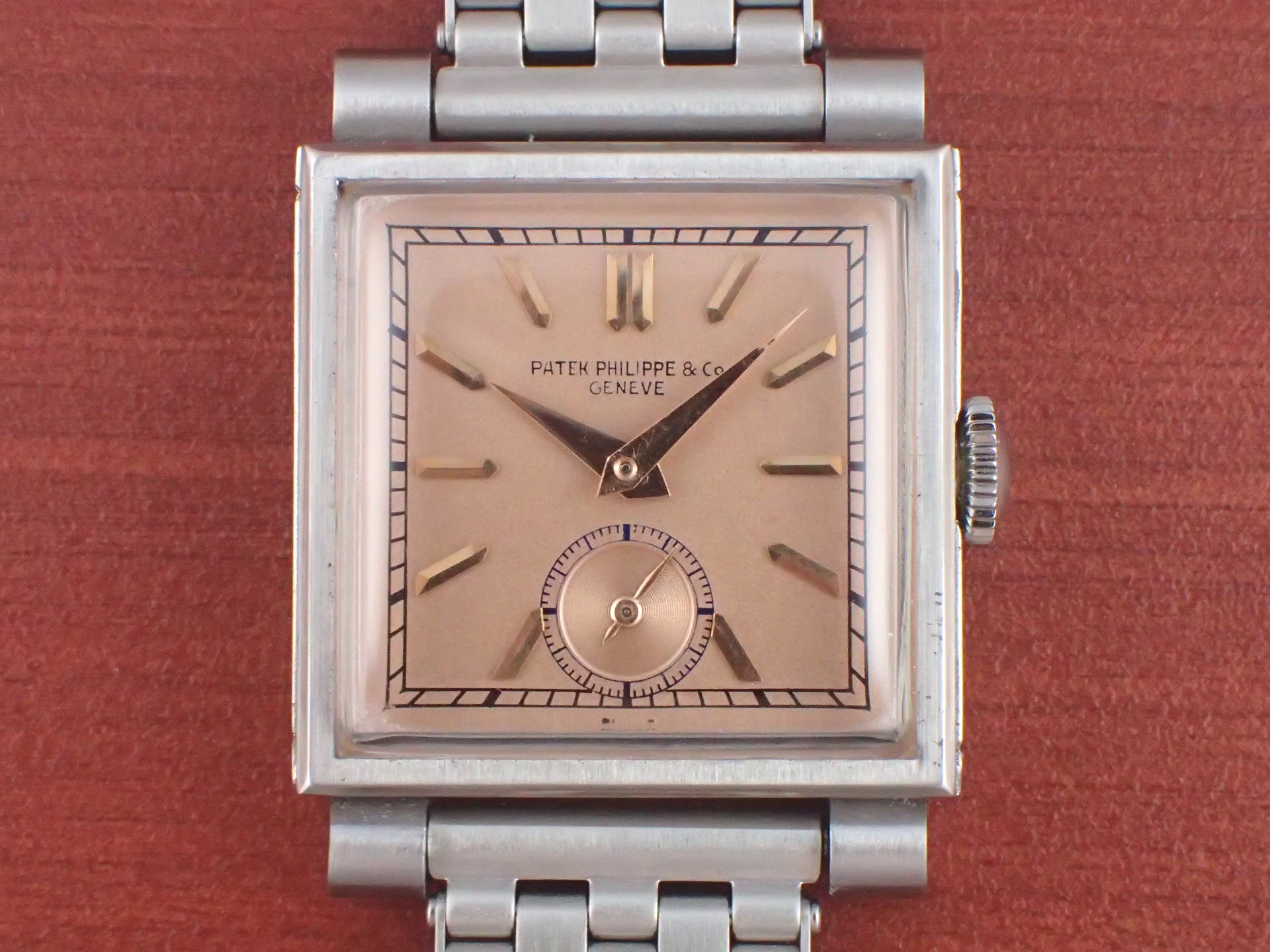 パテックフィリップ スクエア防水ケース Ref.1485 ピンクDL 1940年代