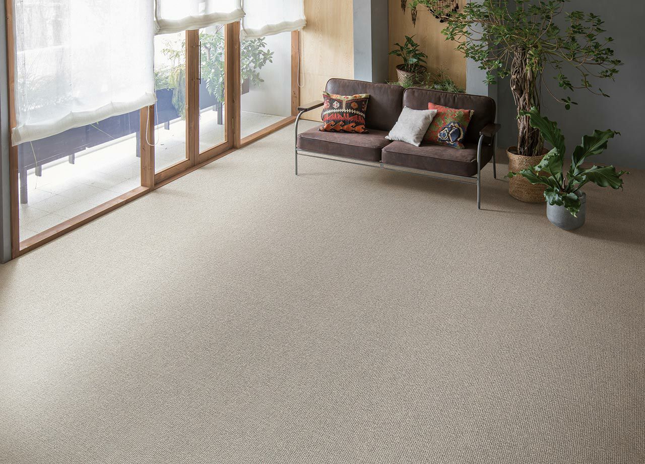 ウールカーペット ウールリック 防ダニ 防炎 床暖房対応 江戸間6畳