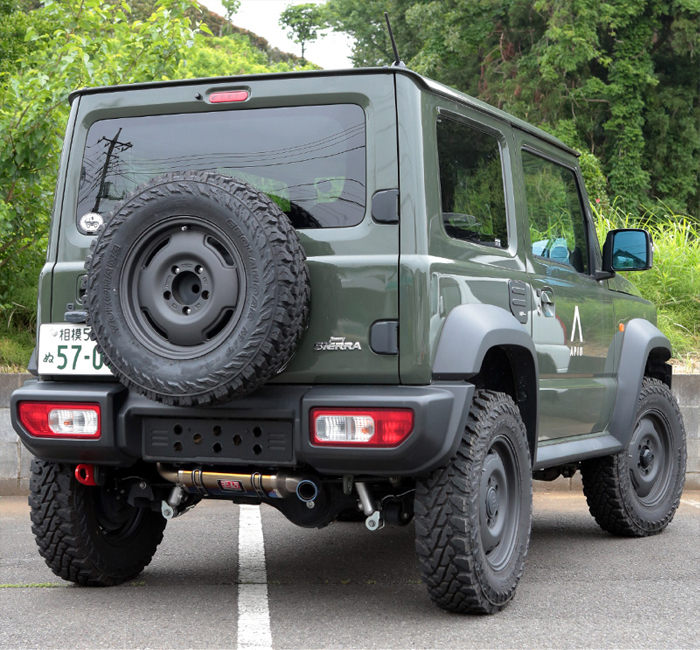 ジムニーシエラ JB74専用 APIO×YOSHIMURA マフラー R-77J (チタン