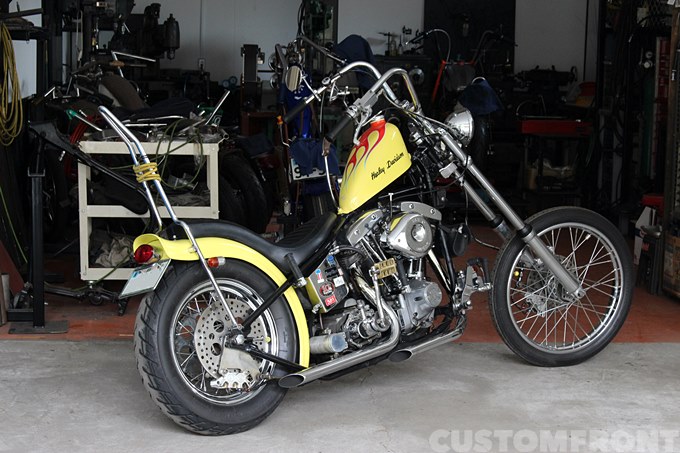 ハーレー ショベルFXEF 1980のカスタムチョッパー・ANGEL DUST