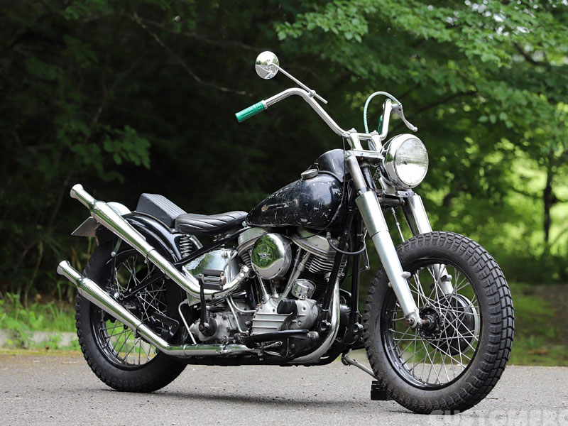 ハーレー パンヘッドボバー FLH 1956のチョッパーカスタム・モトリ