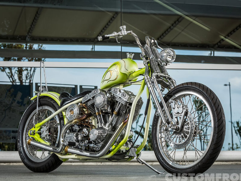 ハーレー エングレービングのEVOLUTIONチョッパー・ジーモーター