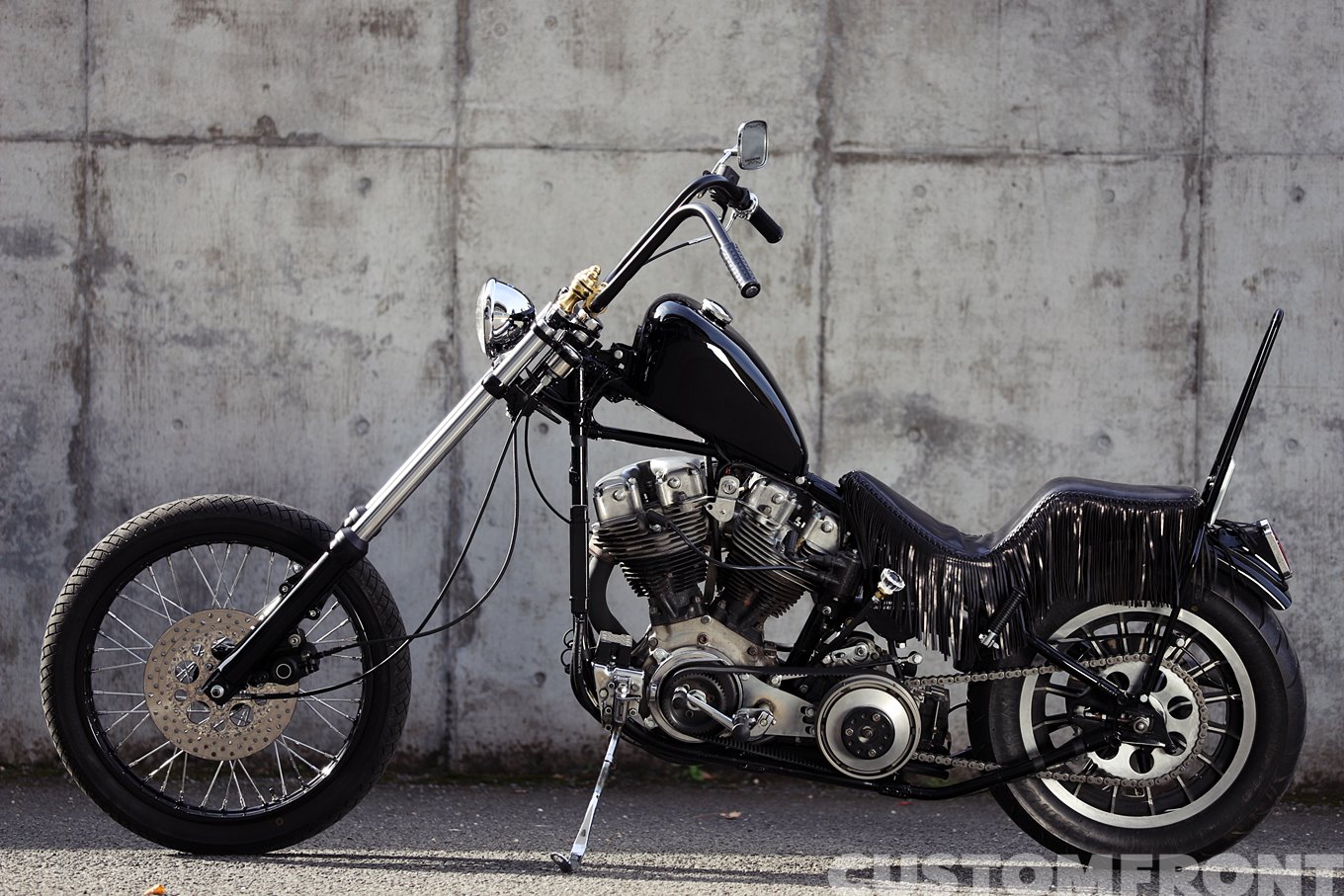 ハーレーの仙台チョッパースタイル ショベルヘッドFXE1979年・モトリ