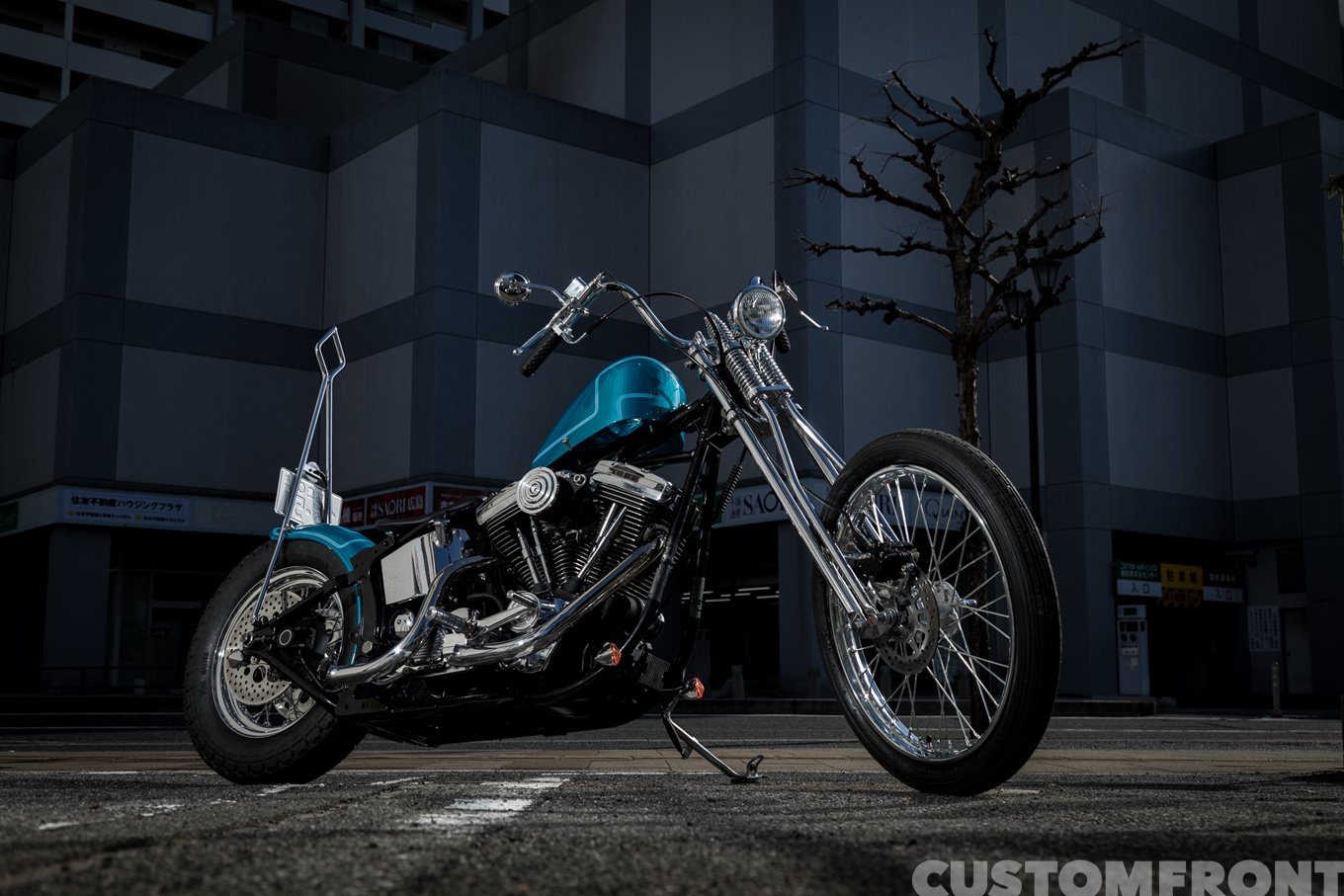 サンモーターサイクルズのEVO(エボリューション)のロングチョッパー