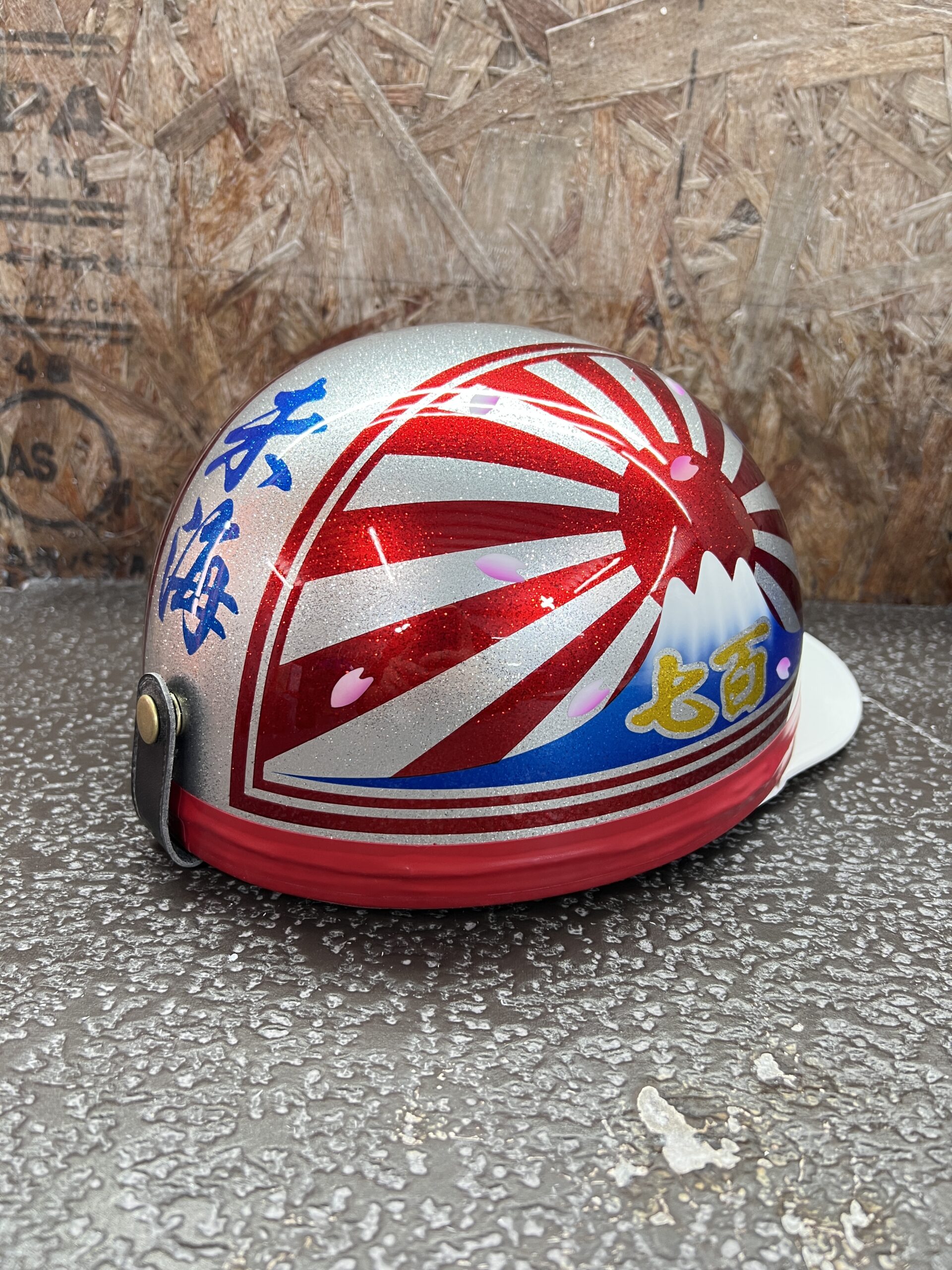 逆さ被り仕様 ステッカー風塗装 富士日章 カスタムペイント コルク半