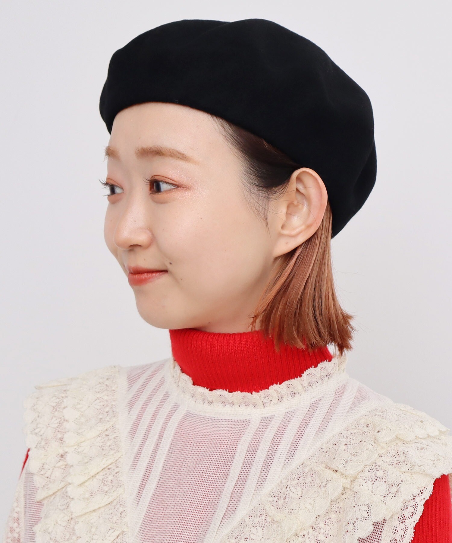 AMBIDEX Store 〇太ちょぼ WOOLベレー帽(F アカ): CHILD WOMAN