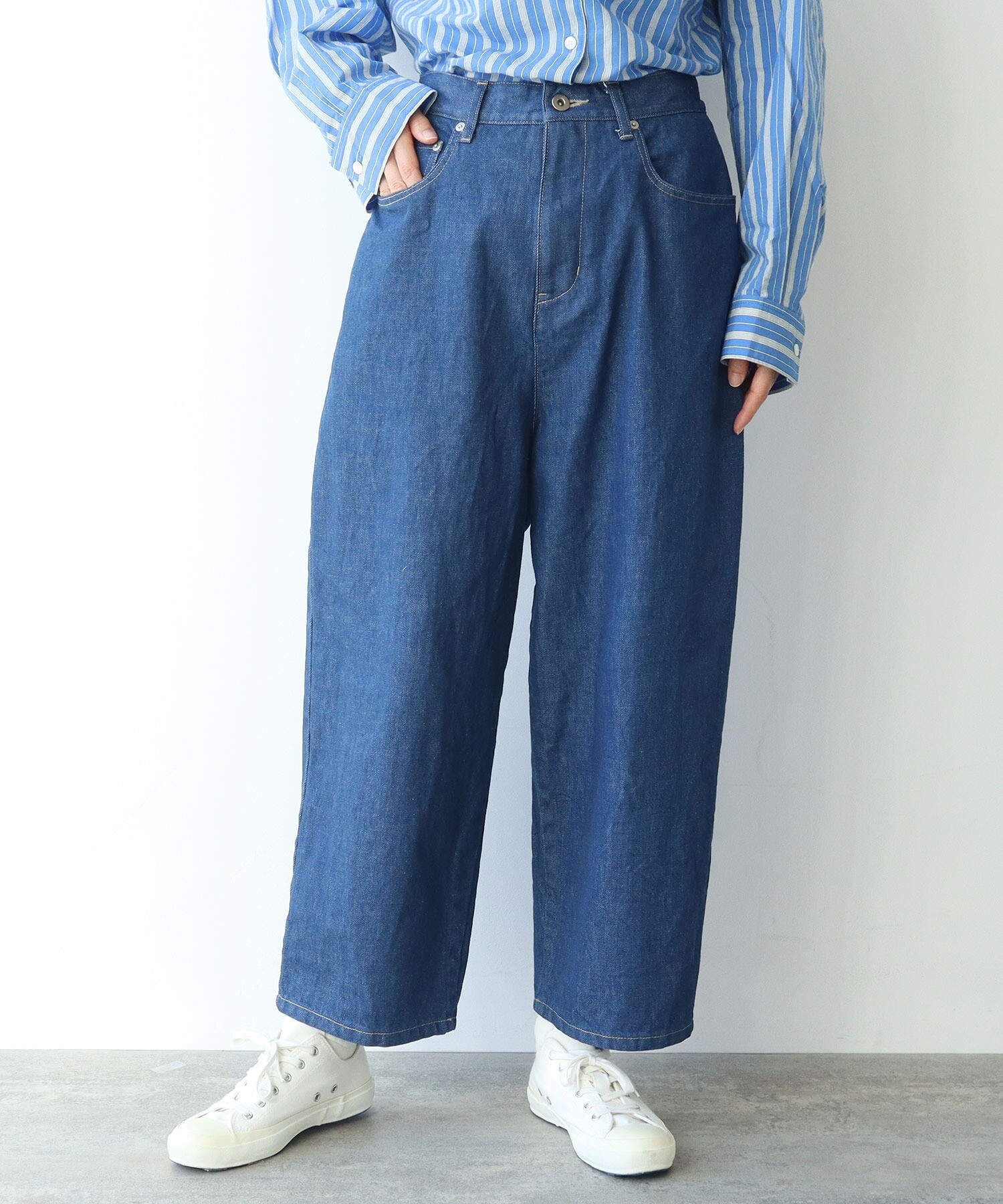 AMBIDEX Store △11oz デニム バックゴム 5ポケットパンツ(M