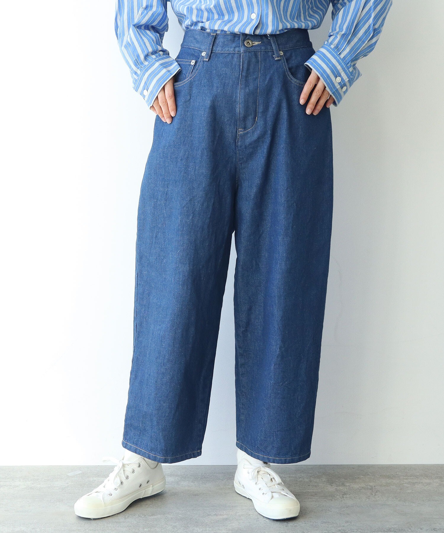 AMBIDEX Store △11oz デニム バックゴム 5ポケットパンツ(M