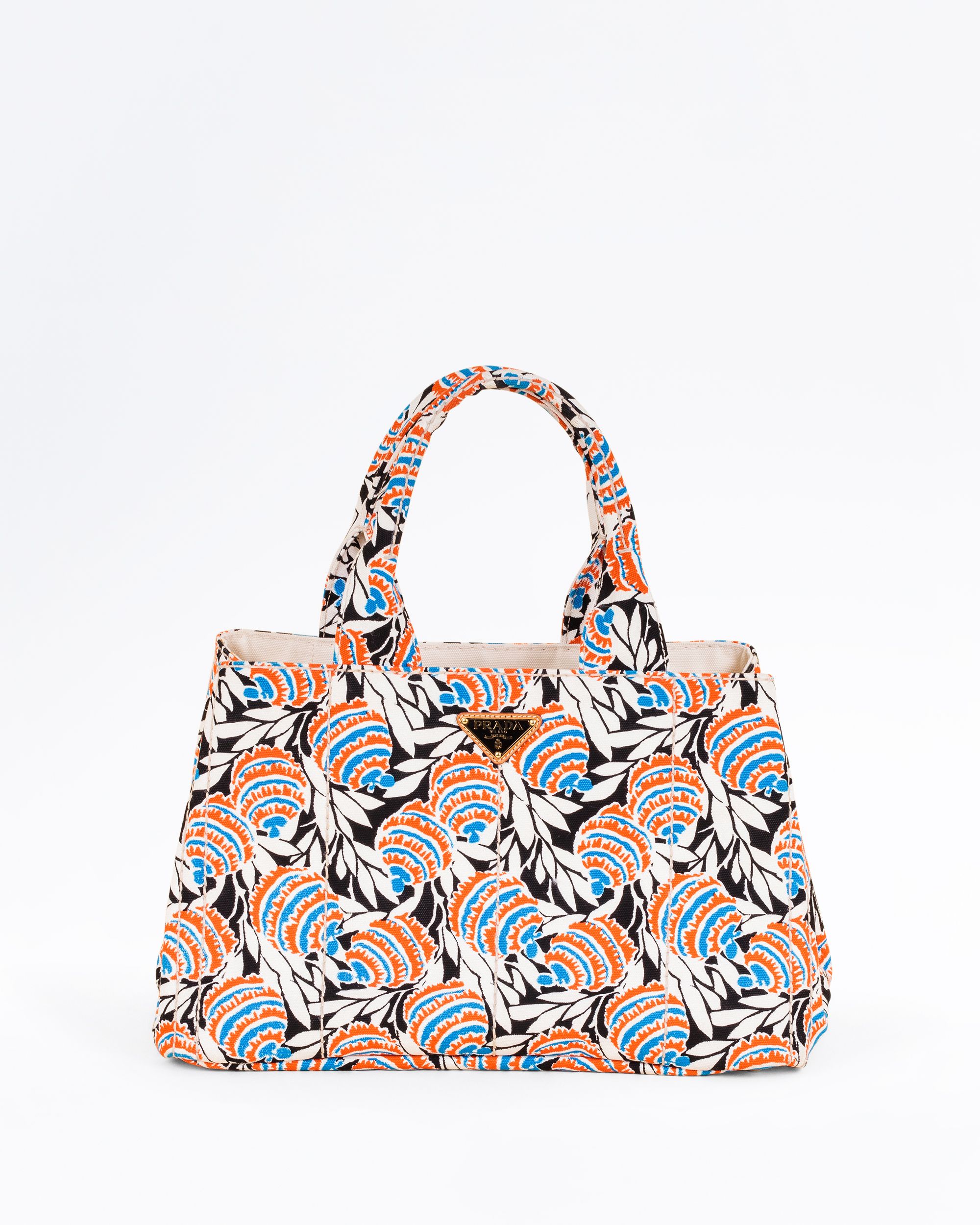 Prada Limited Edition Printed Canapa Tote | Vivrelle