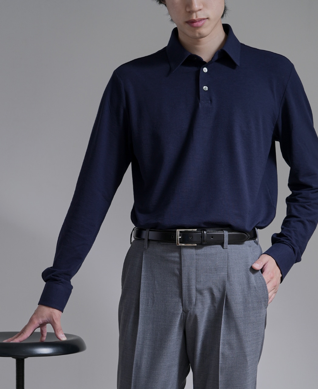 長袖ポロシャツ(S ネイビー系): メンズ｜メーカーズシャツ鎌倉 公式通販