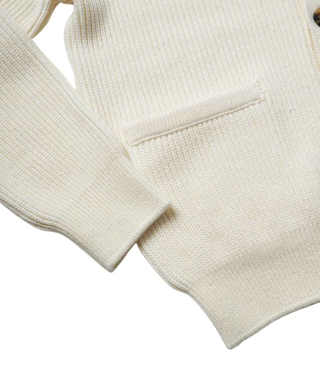 リブニットカーディガン(46 ホワイト系): メンズ｜メーカーズシャツ