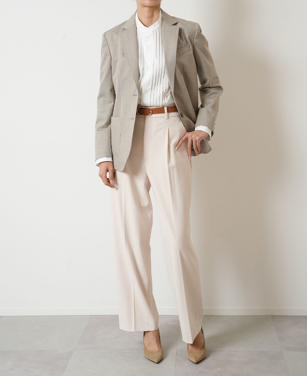 テーラードジャケット(40サイズ ベージュ系): レディース｜メーカーズ