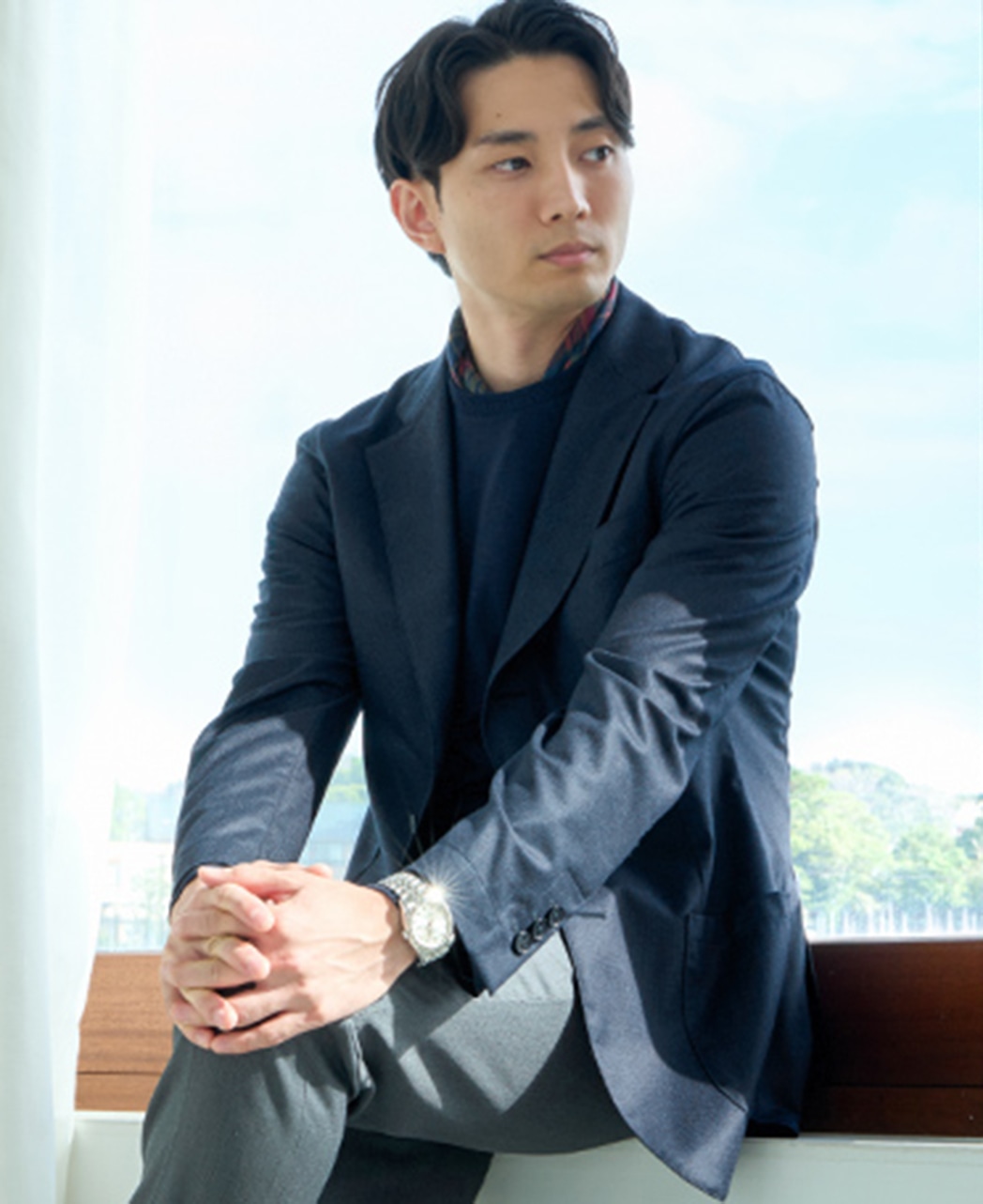 ウールスラックス（1タック）(44 グレー系): メンズ｜メーカーズシャツ