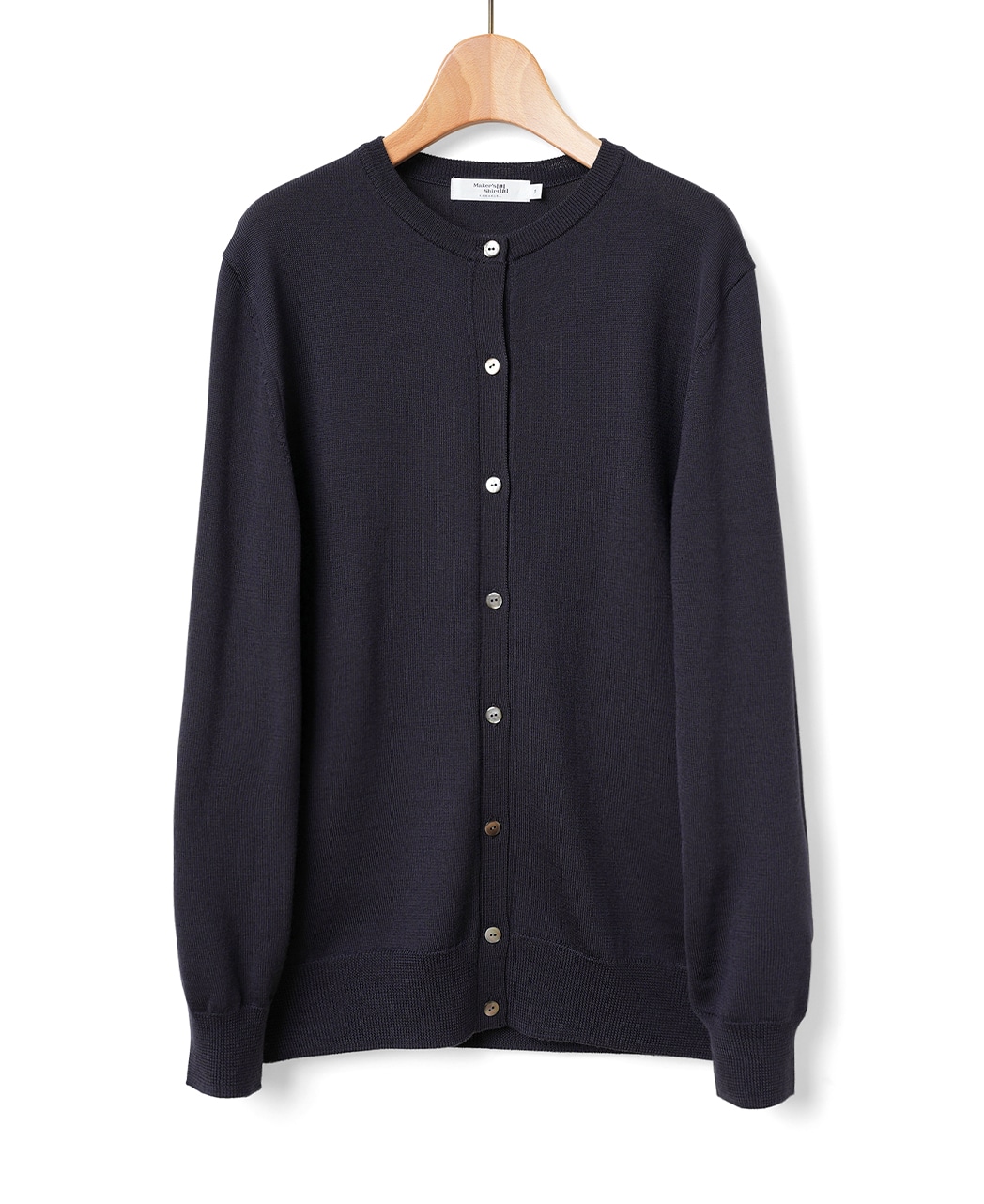 鎌倉 カーディガン ネイビー - 美品 鎌倉シャツ 134 スタンドカラー
