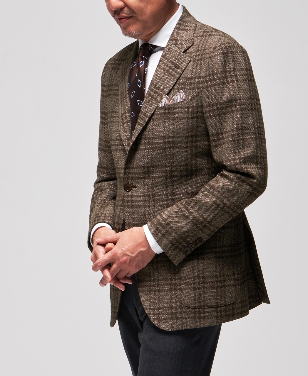 チェックジャケット(46 ブラウン系): メンズ｜メーカーズシャツ鎌倉