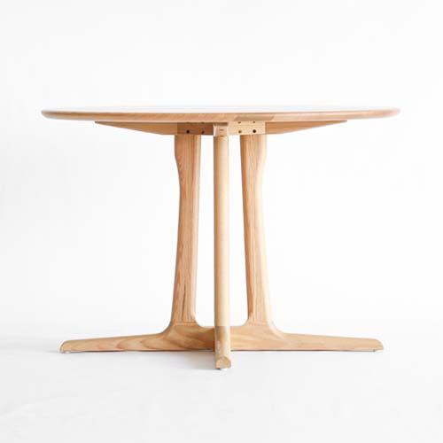 各地の名工房 KIRITSU 起立木工 OR-02 円形テーブル 国産家具 無垢