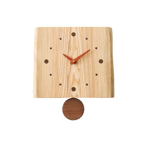 旭川クラフト Pecker 工房ペッカー J 寄せ木振り子時計 国産クラフト