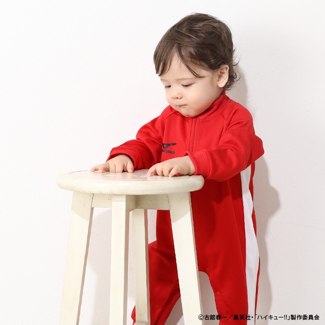 ハイキュー!!ジャージロンパース 0260B(70-90cm 烏野): ベビー| 子供服