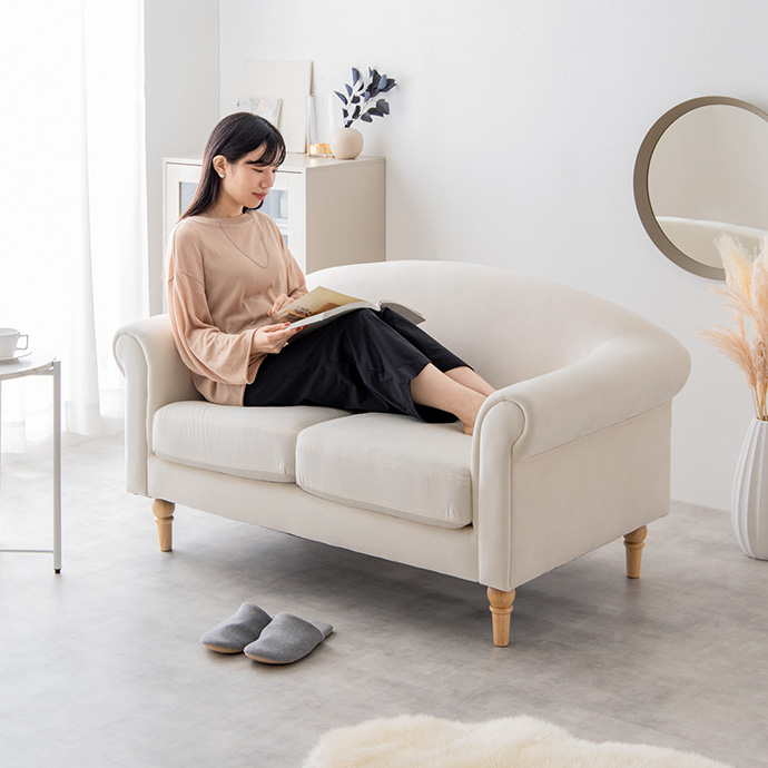 ② 昭和レトロ 古家具 一人掛けベロアソファー アームチェア