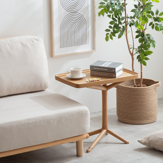 g1001261]【幅54cm】Baida 2WAYサイドテーブル サイドテーブル | 家具