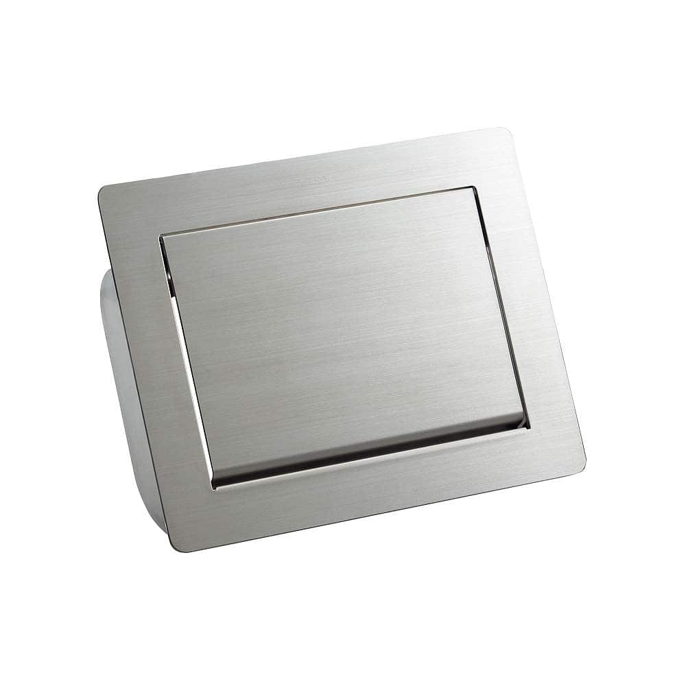 ステンレス ダンパー付屑入投入口 AZ-GD232-HL 蓋付 傾斜面取付タイプ