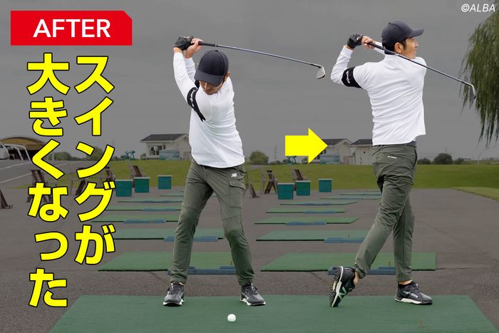 今年話題になった練習器具『魔法のクランク』をゴルフ大好きモデルが