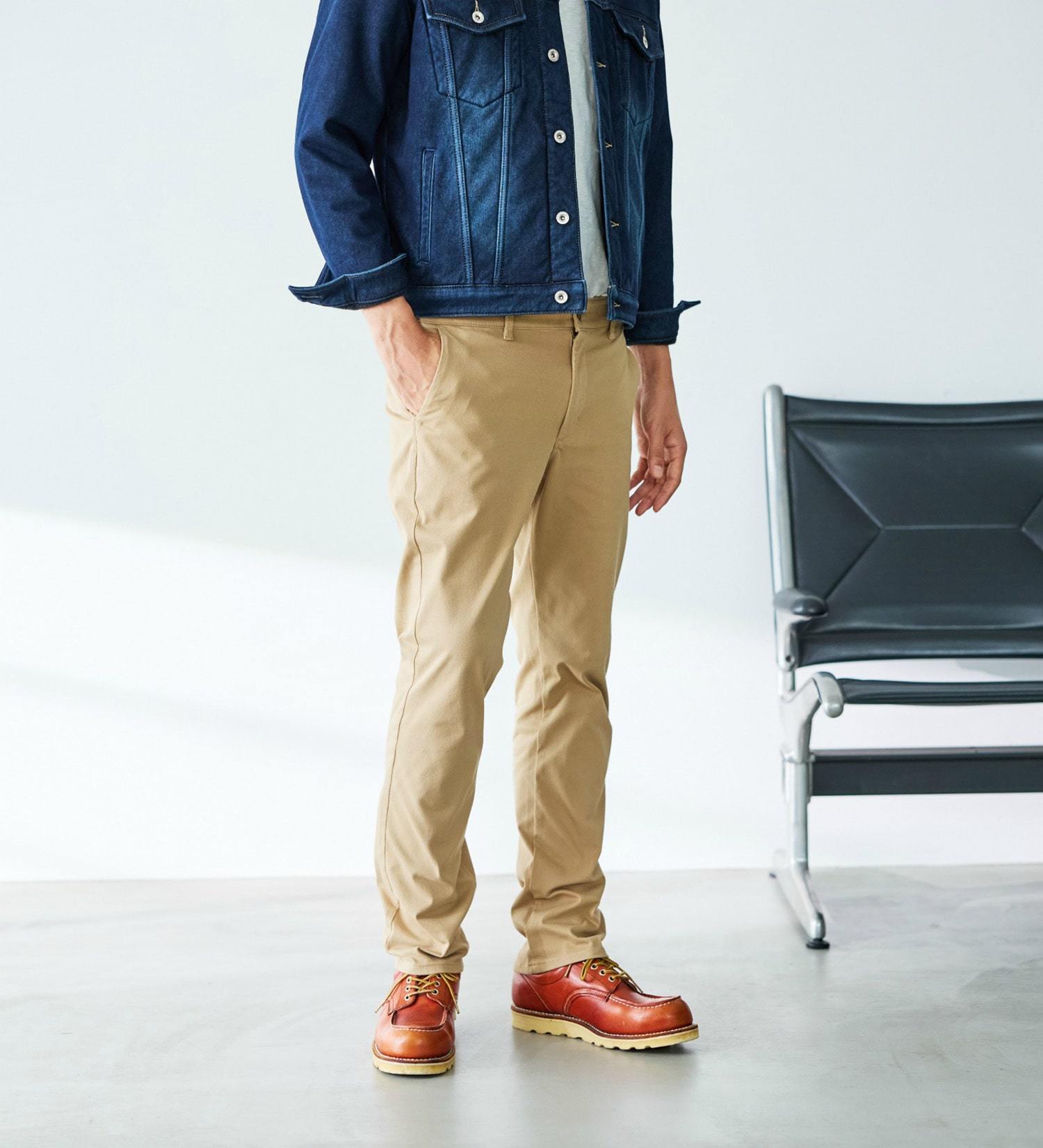 裾上げ無料】ジャージーズ チノ ストレート ニット素材|EDWIN|エドウイン