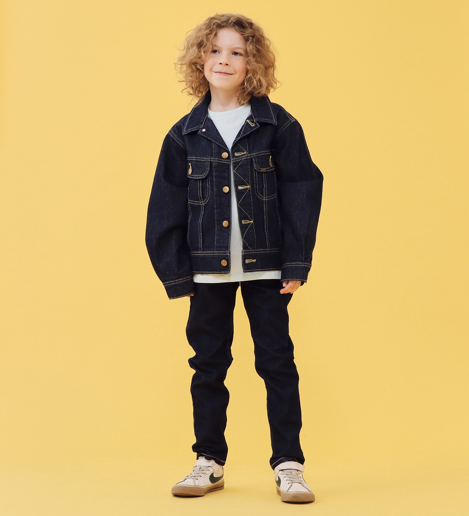 110-160cm】キッズ ストレッチストレートデニムパンツ|Lee|リー