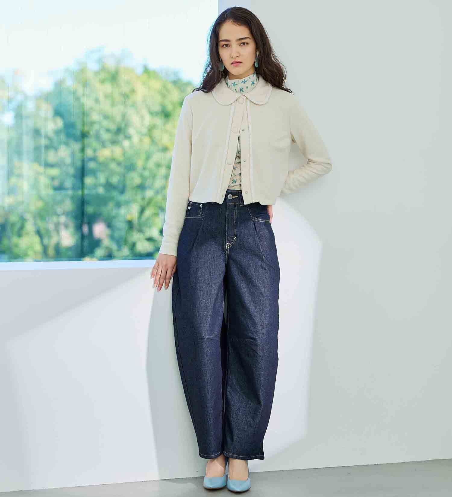 SOMETHING HANAタックカーブデニムパンツ|SOMETHING|サムシング