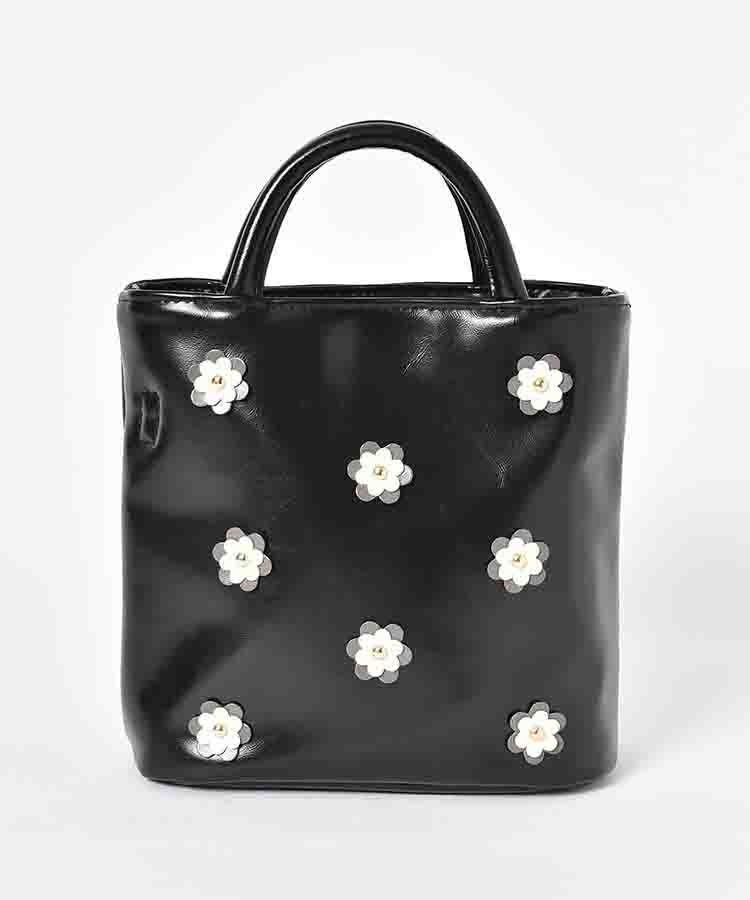le petaleフラワーパッチトート ショルダーバッグ ショルダー 合成皮革
