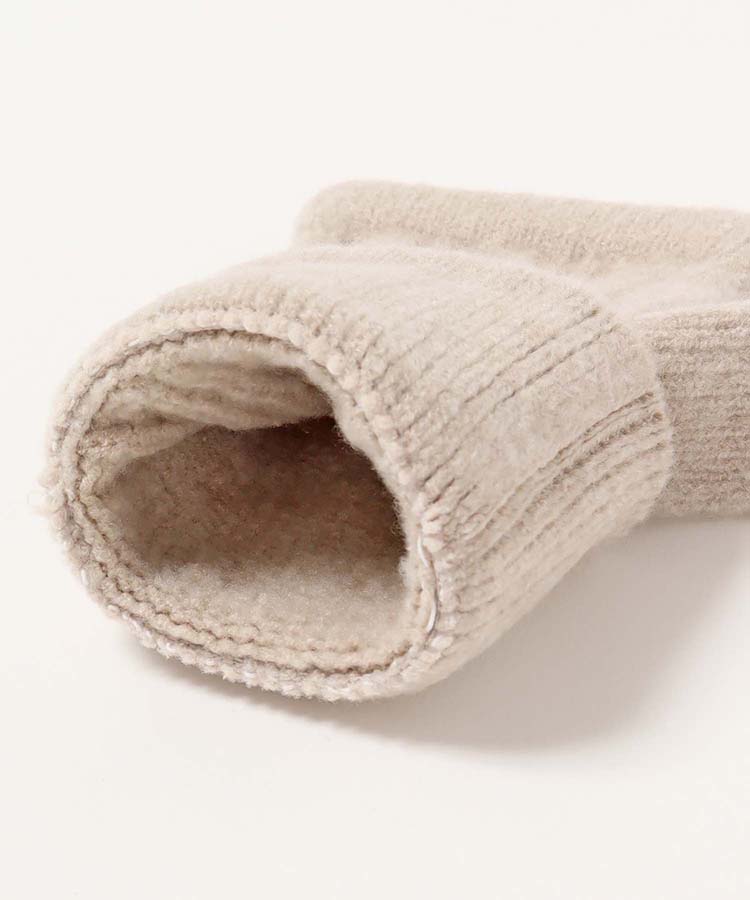 ケーブル柄編みフィンガーレスグローブ | Bleu Bleuet（ブルーブルーエ