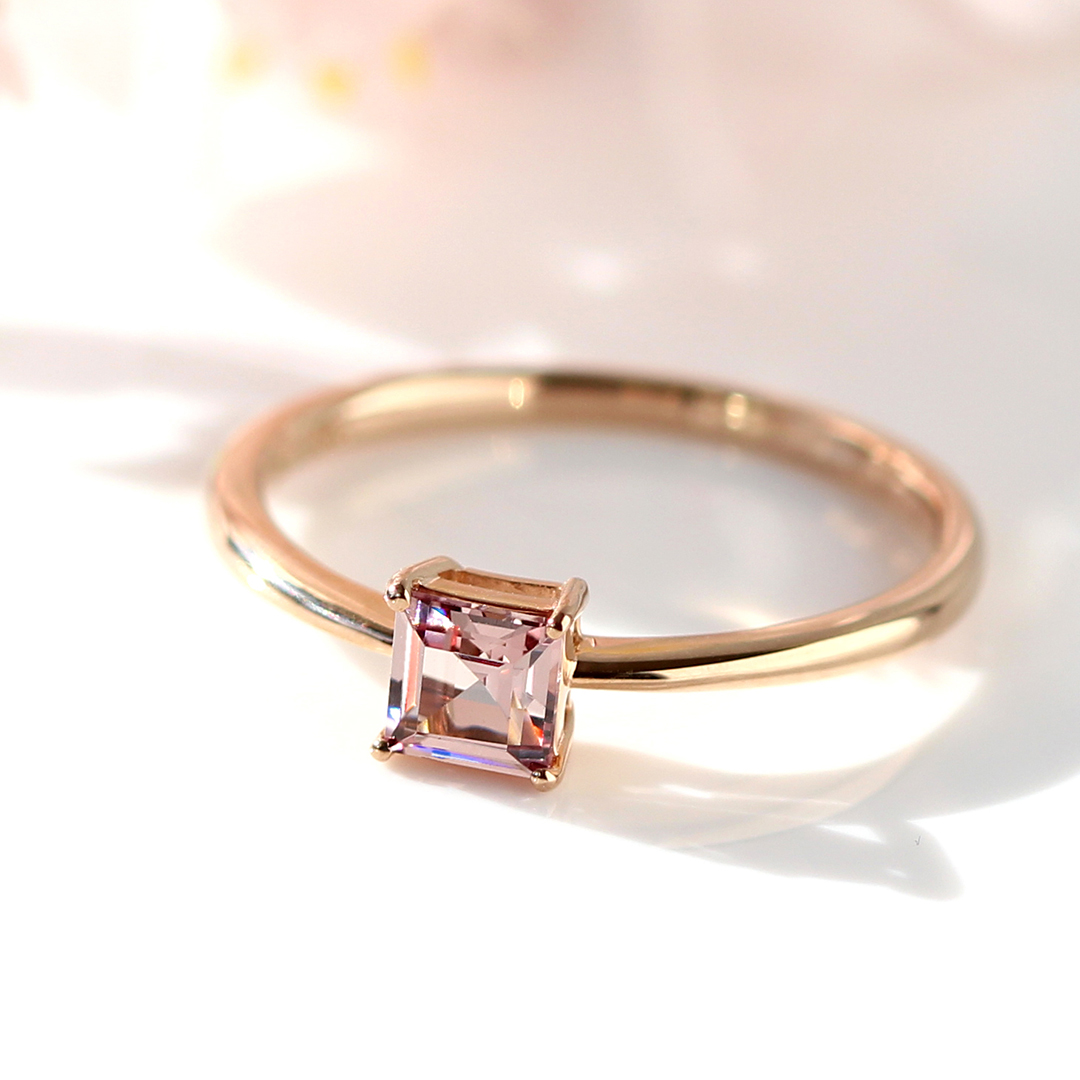 ビズー公式】シャンパン ガーネット K18(18金) リング セラム | 希少石