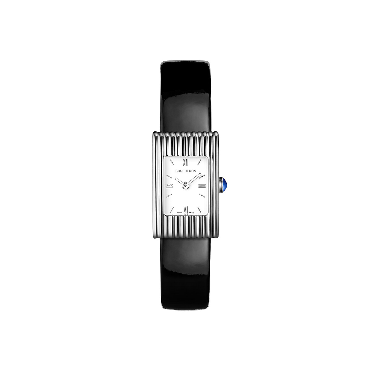 Reflet small steel white dial Leather strap | Watch | Boucheron US