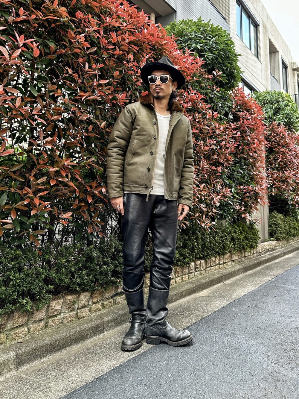 ファインクリークのN-1デッキジャケット！！オールレザー - Danny