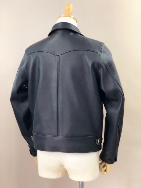 30's Style Cossack Leather Sports Jacket LOT1594 BLACK | dapper's