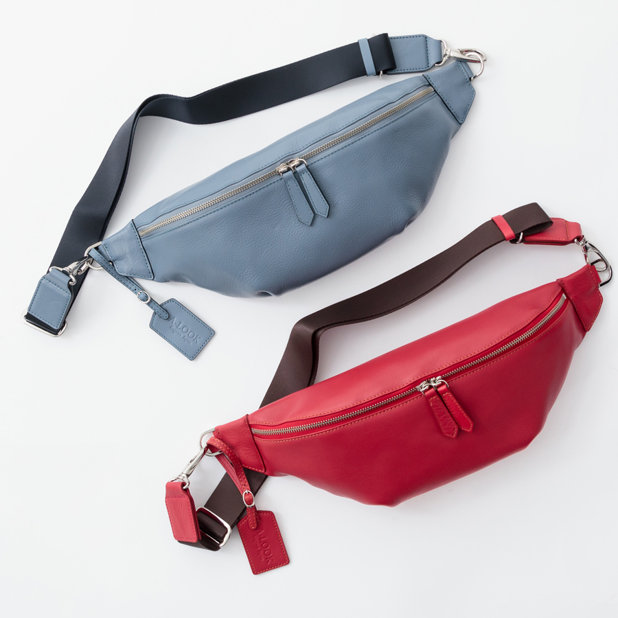 GANZO ボディバッグ オリーブ色 MILLE MIGLIA GANZO ボディバッグ