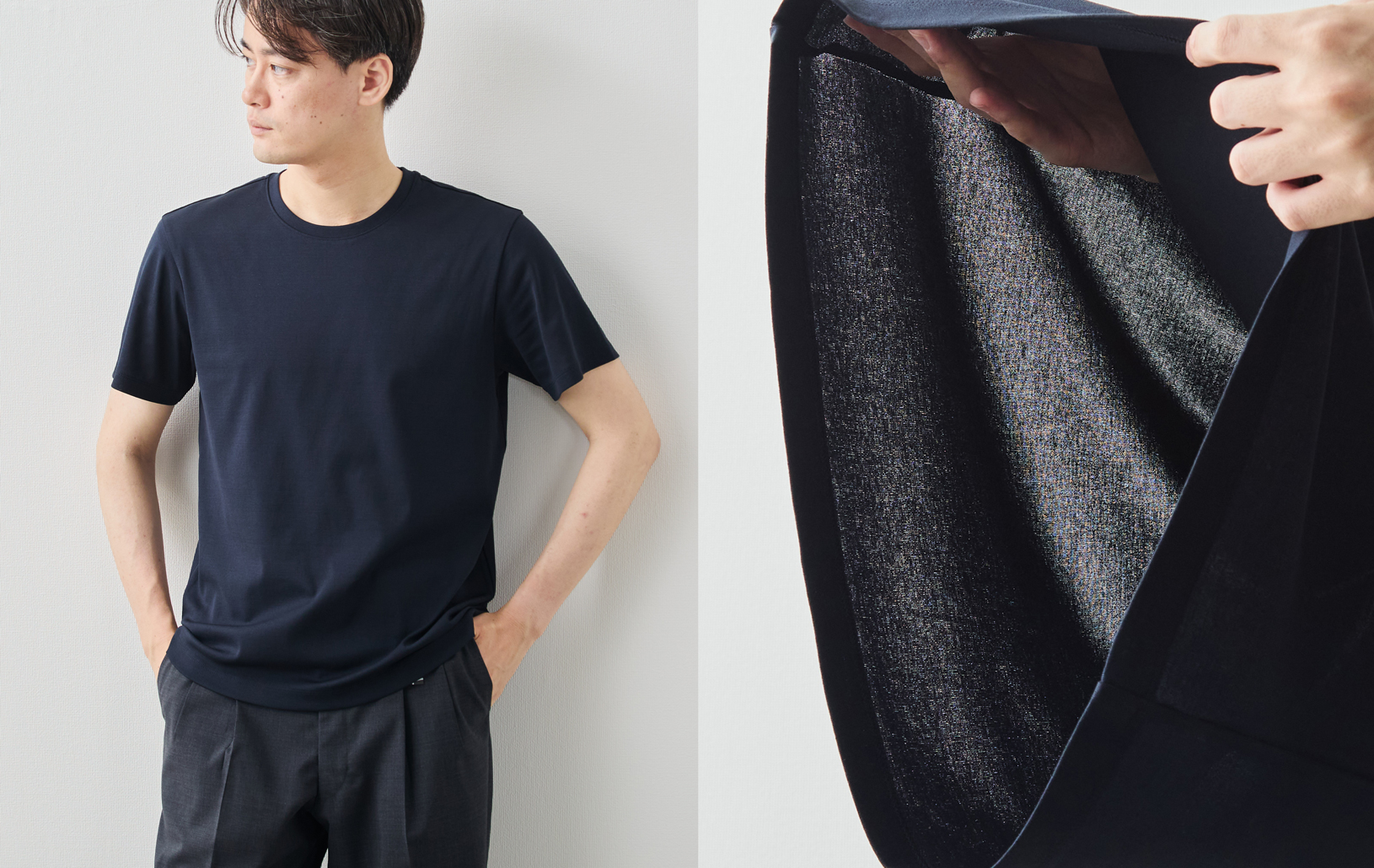 風、抜ける” 冷ヤシャリ Tシャツ/ブラック | Factelier (ファクトリエ)